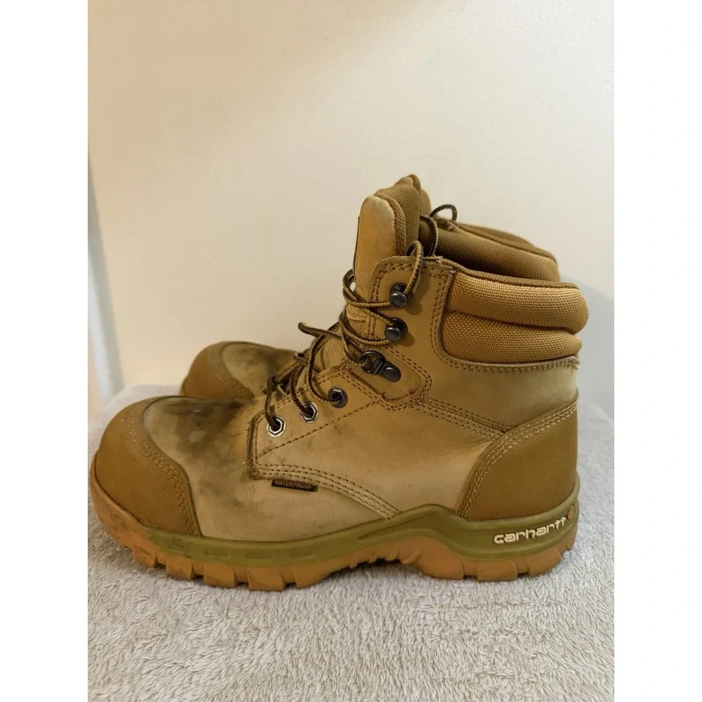 Carhartt Ground Force Work Boots Wheat Waterproof Composite Toe CMR 8939 Mens 10